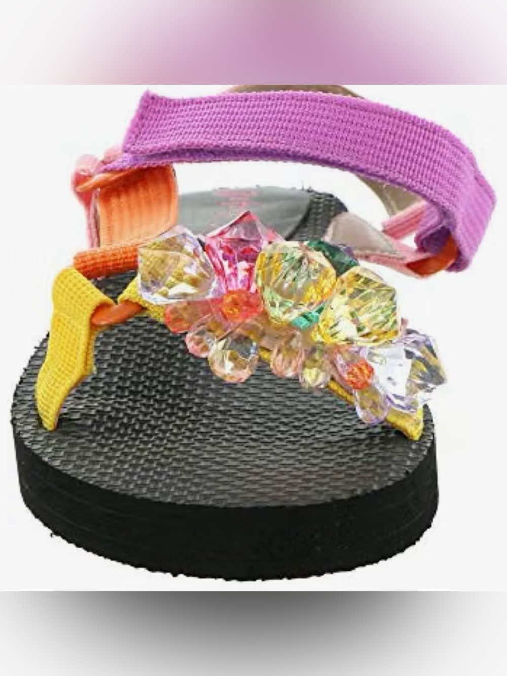 Betsey Johnson SHEYNA jeweled adjustable sandal Bold Maximalist Whimsical 7-7.5